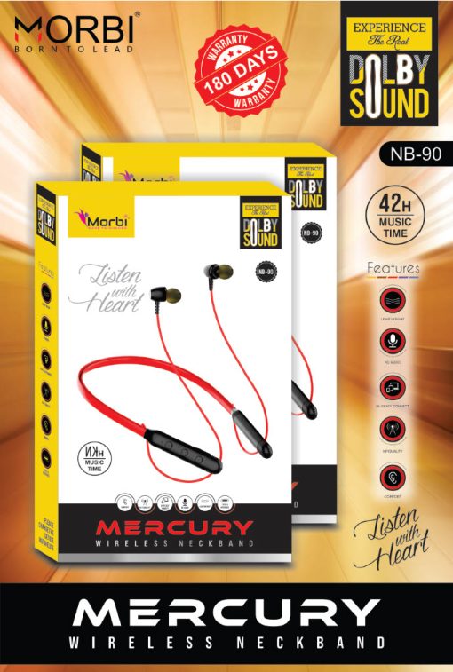 [NB-25] Mercury Wireless Neckband 42 Hours Music Time