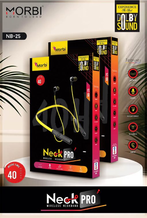 [NB-25] Neck Pro Wireless Neckband 40 Hours Music Time