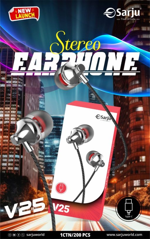 SR-V25 TC Earphone: High-Quality Sound with Advanced Technology