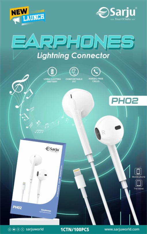 PH02 Premium iPhone Earphone - Stylish, Durable Protection for Your iPhone