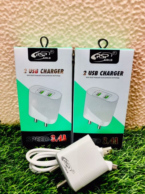 Dual USB Charger [Type C] – Fast Charging 2-Port USB Charging Station