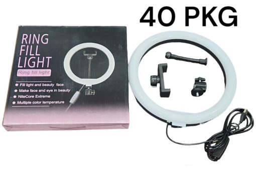 10-Inch Ring LED Light – Adjustable Brightness & Stand for Photography and Video