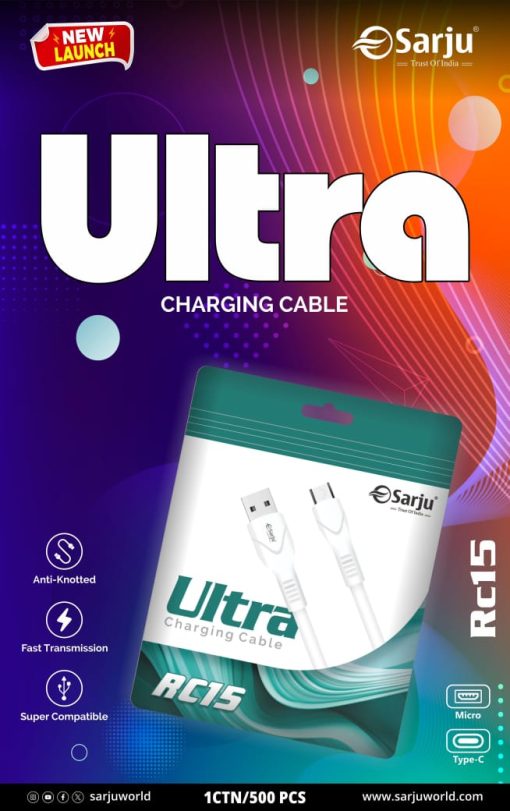 RC15 Ultra Cable [Type C ] – High-Speed Data and Charging Cable