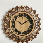 Wall Clock Wooden With Glass MTW 112 (SIZE 15.5*15.5)