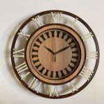 Wall Clock Wooden With Glass MTW 103 (SIZE 15.5*15.5)