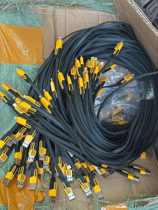3 in 1 Cable Fast charging Flexible (v8-iphone-typc)