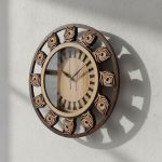 Wall Clock Wooden With Glass MTW 111 (SIZE 15.5*15.5)