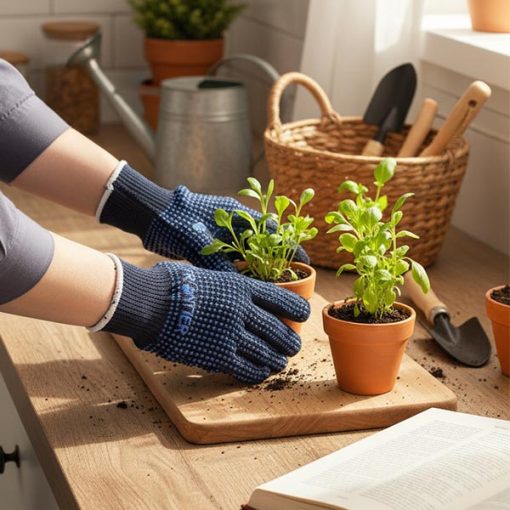 Cotton Knitted Grip Safety Gloves with PVC Dots – Industrial, Construction & Multipurpose Work Gloves (Pack of 1 Pairs)
