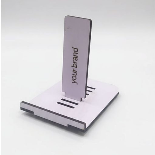 Brand Name engraving Wooden Mobile Stand foldable Mini