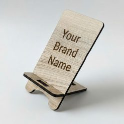 Brand Name engraving Wooden Mobile Stand foldable