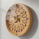 Buy Swastik Engraving Rajwadi Premium Wooden Wall Clock – Wholesale (10x10 Inch) - 8x8 Inch