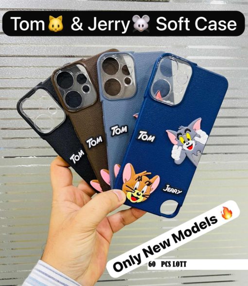 [LOT 60 PCS] TOM🐱& JERRY🐭 CHARACTER LEATHER TOUCH FEEL SOFT CASE