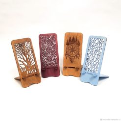 Engraving Wooden Mobile Stand foldable
