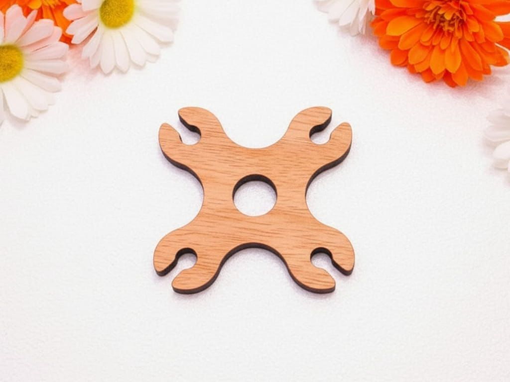 Wooden Earphone Organizer Holder | Cable Winder | Portable Cord Management Stand | Cute Design - Image 3