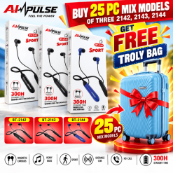 AI Plus Neckband – 3 Models, 25 Pcs Lot with Free Trolley Bag